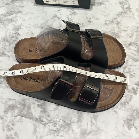 ALDO ROSSINI Men’s Black Bona-2 Sandal Size 11 New In Box - Picture 13 of 16